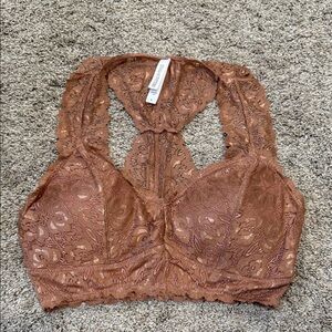 Rose Gold Lace Racerback Bralette